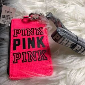 ‼️SALE‼️ vs Pink Lanyard W/ id holder